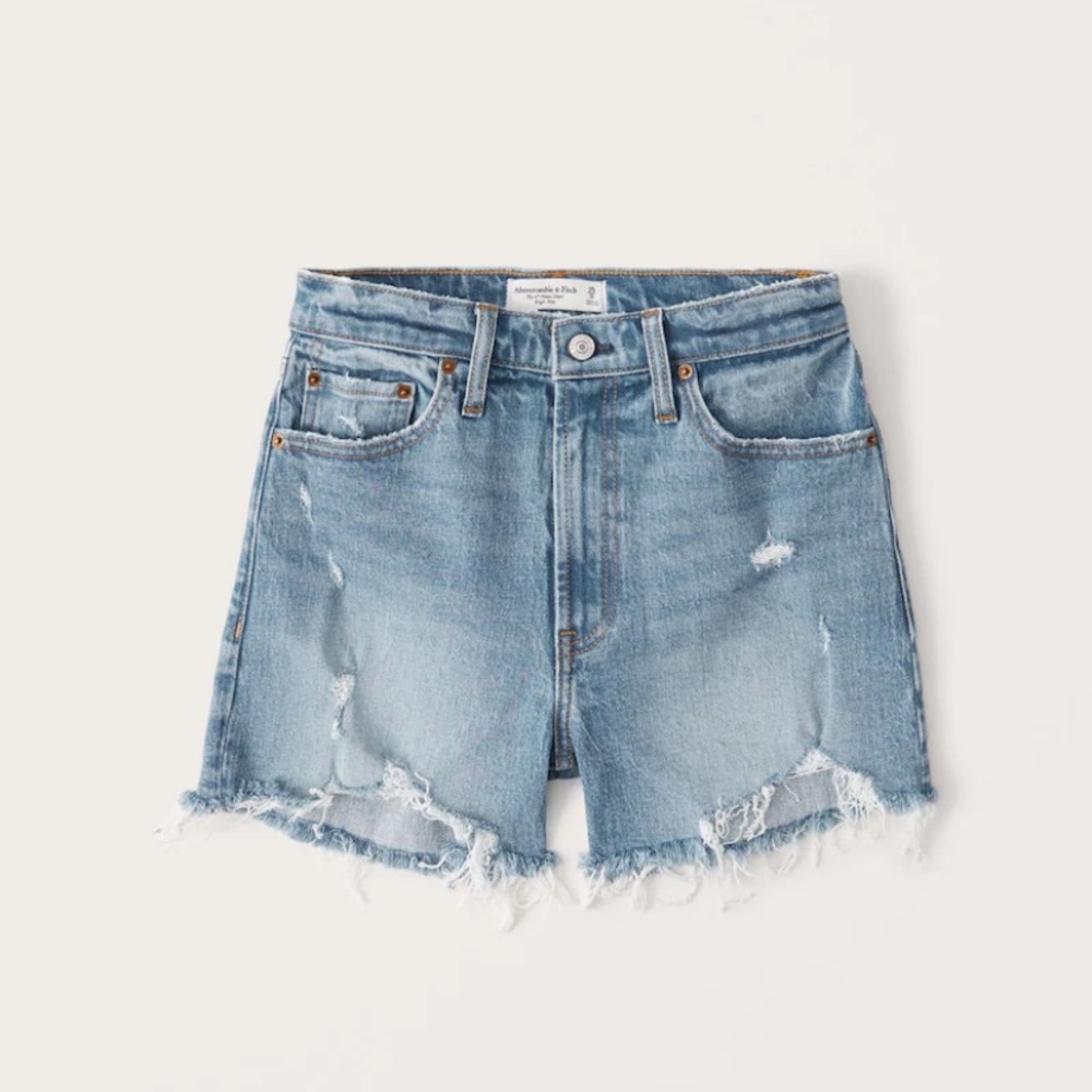 Abercrombie & Fitch high rise mom jean shorts